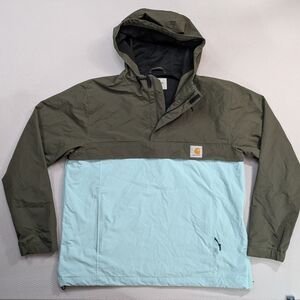 Carhartt WIP Nimbus 2 Tone Pullover Jacket Cypress/Soft Aloe size L Workwear